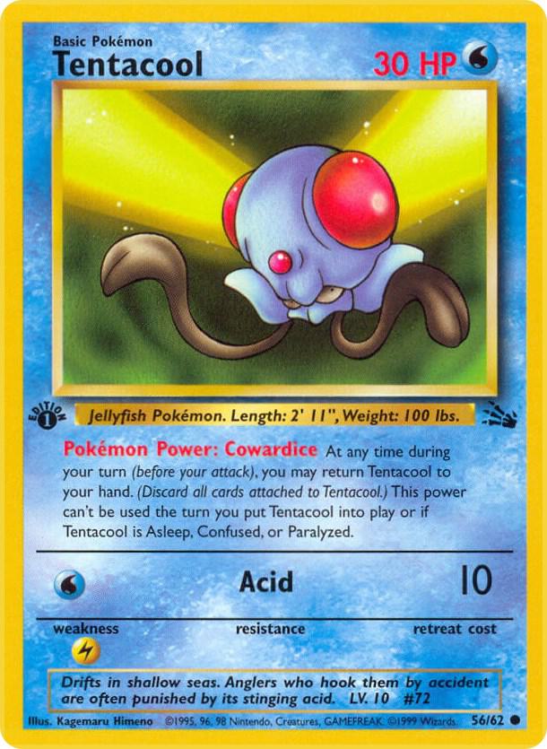 Tentacool Common Fossil 56/62 LP