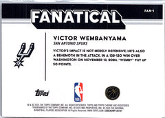 2025-26 Topps Chrome #FAN-1 Victor Wembanyama Fanatical