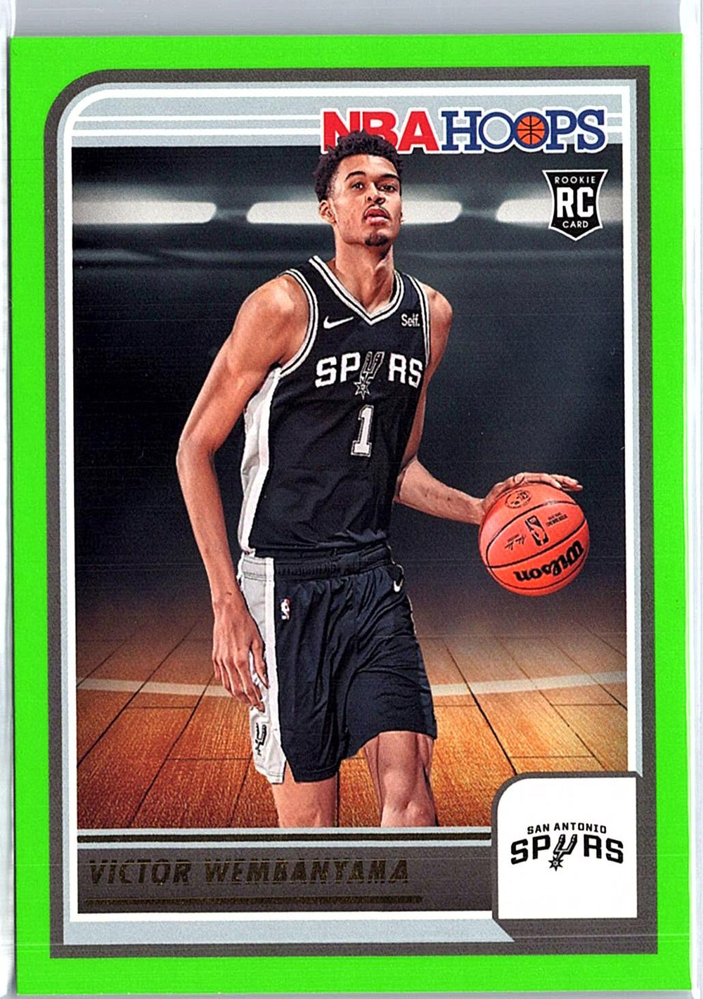 2023-24 Hoops #277 Victor Wembanyama Neon Green