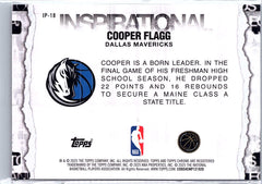 2025-26 Topps Chrome #IP-18 Cooper Flagg Inspirational