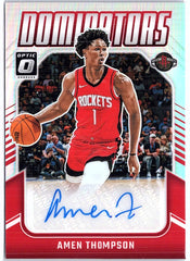 2024-25 Donruss Optic #DS-AMN Amen Thompson Dominators Signatures Holo #/99