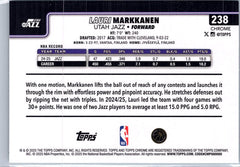 2025-26 Topps Chrome #238 Lauri Markkanen Teal Refractor #/299