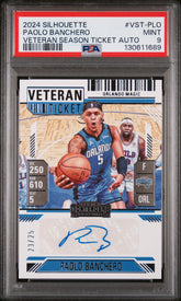 2024 Panini Silhouette Veteran Season Ticket Autographs #VST-PLO Paolo Banchero /25 PSA 9