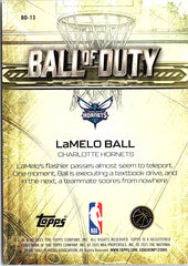 2025-26 Topps Chrome #BD-13 LaMelo Ball Ball of Duty Gold Refractor #/50