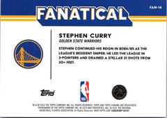 2025-26 Topps Chrome #FAN-14 Stephen Curry Fanatical