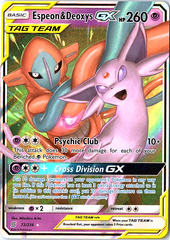 Espeon & Deoxys GX Ultra Rare SM - Unified Minds 72/236 NM