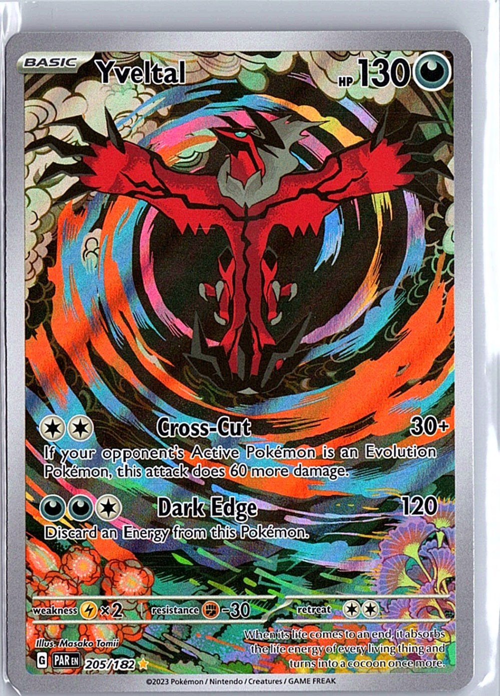 Yveltal Illustration Rare SV04: Paradox Rift 205/182 NM