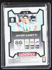 2026 Panini Prizm Monopoly FIFA WC Four CornersGreen Wave Prizms Javier Zanetti