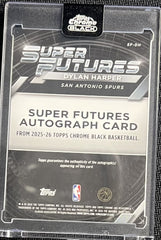 2025-26 Topps Chrome Black - Super Futures Autographs Dylan Harper SF-DH