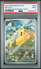 2024 Pokemon Svp En-Sv Black Star Promo #088 Pikachu Paldea Adventure Chest PSA 9