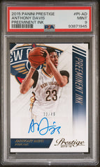2015 Panini Prestige Preeminent Ink #PI-AD Anthony Davis Preeminent Ink PSA 9