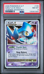 2008 Pokemon Legends Awakened #140 Azelf Lv.X-Holo Legends Awakened PSA 8