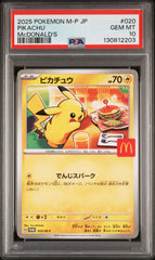 2025 Pokemon Japanese M-P Promo #020 Pikachu Mcdonald'S PSA 10
