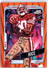 2024 Topps Chrome Cosmic #90 Jerry Rice Orange Galactic Refractors #/25