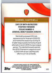 2023-24 Topps Arsenal Team Set #20 Gabriel Martinelli /5