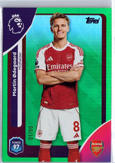 2025-26 Topps Arsenal Team Set #10 Martin Ødegaard Green Icy Foil #/99
