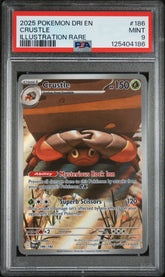 2025 Pokemon Dri En-Destined Rivals #186 Crustle Illustration Rare PSA 9