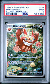 2025 Pokemon Eng-Black Bolt #098 Darmanitan Illustration Rare PSA 9
