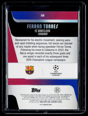 Ferran Torres Topps Chrome UEFA Club Competitions - Green Lava Refractor 138 NM