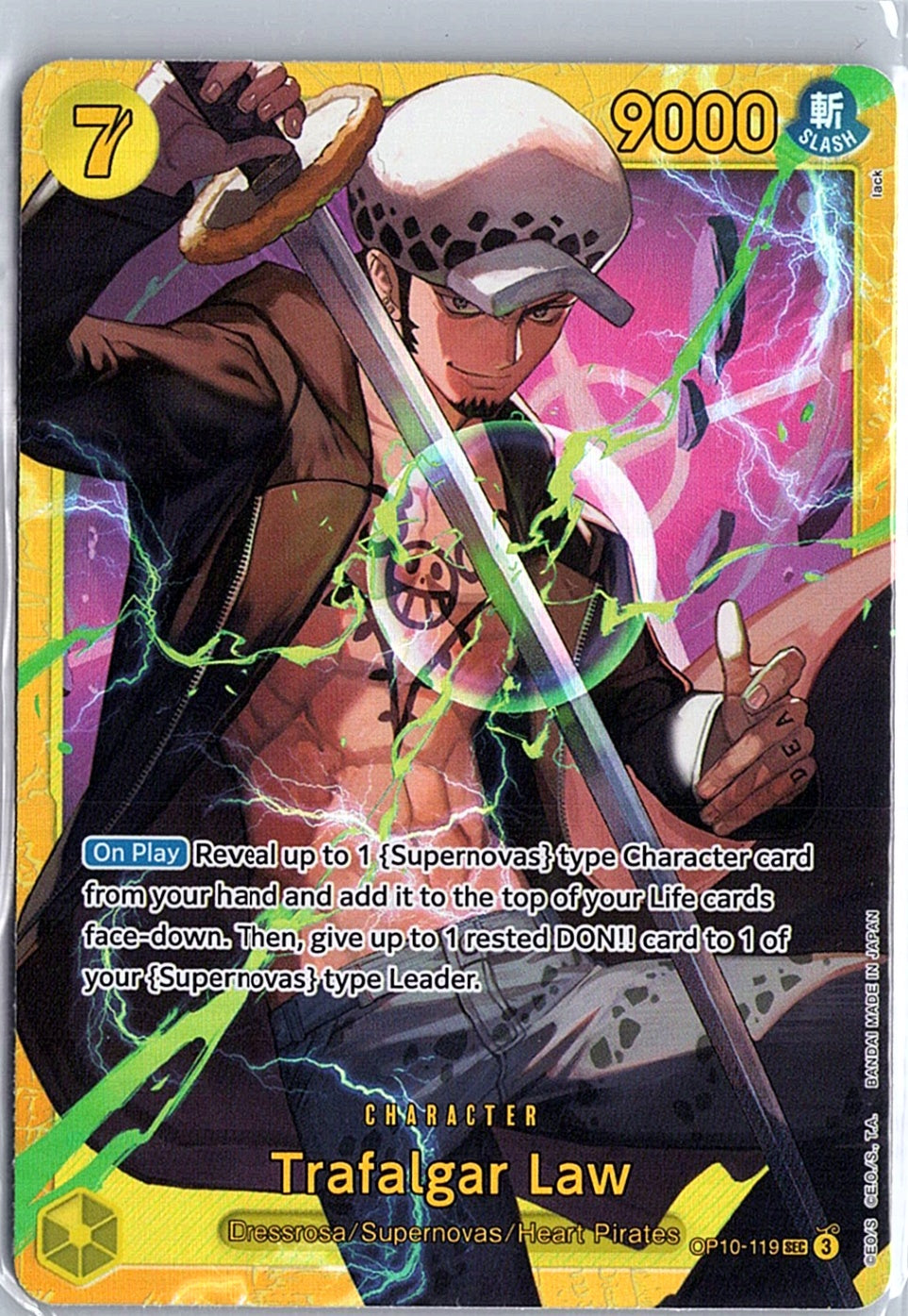 Trafalgar Law OP10-119 SEC English PRB-02 - One Piece Card - NM