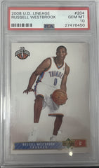 2008 Upper Deck Lineage #204 Russell Westbrook PSA 10