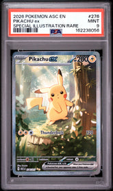 2026 Pokemon Ascended Heroes #276 Pikachu Ex Special Illustration Rare PSA 9