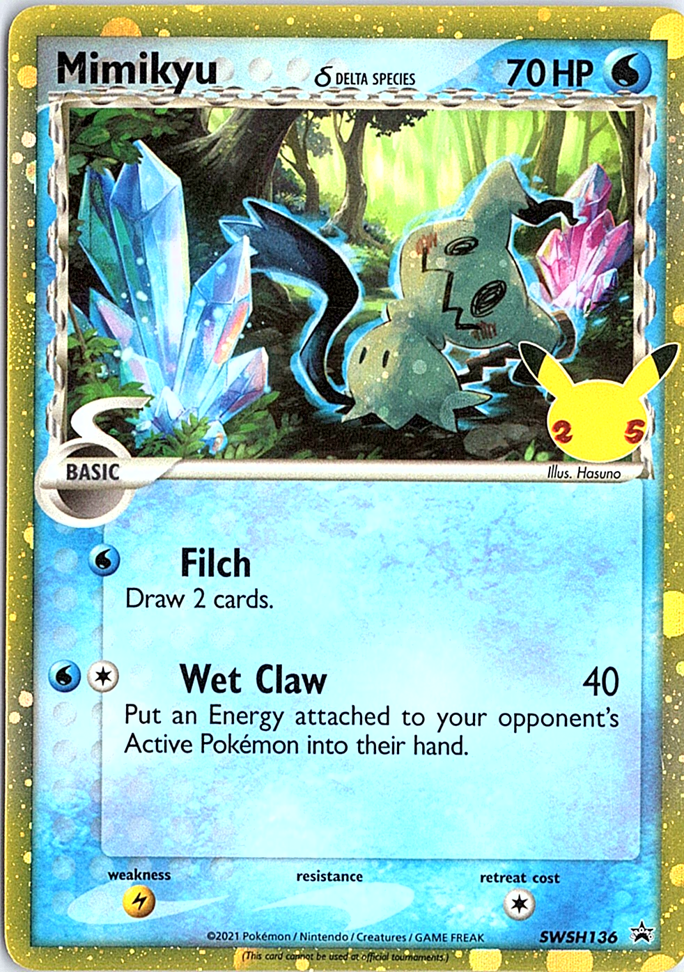 Mimikyu (Delta Species) Promo SWSH: Sword & Shield Promo Cards SWSH136 NM