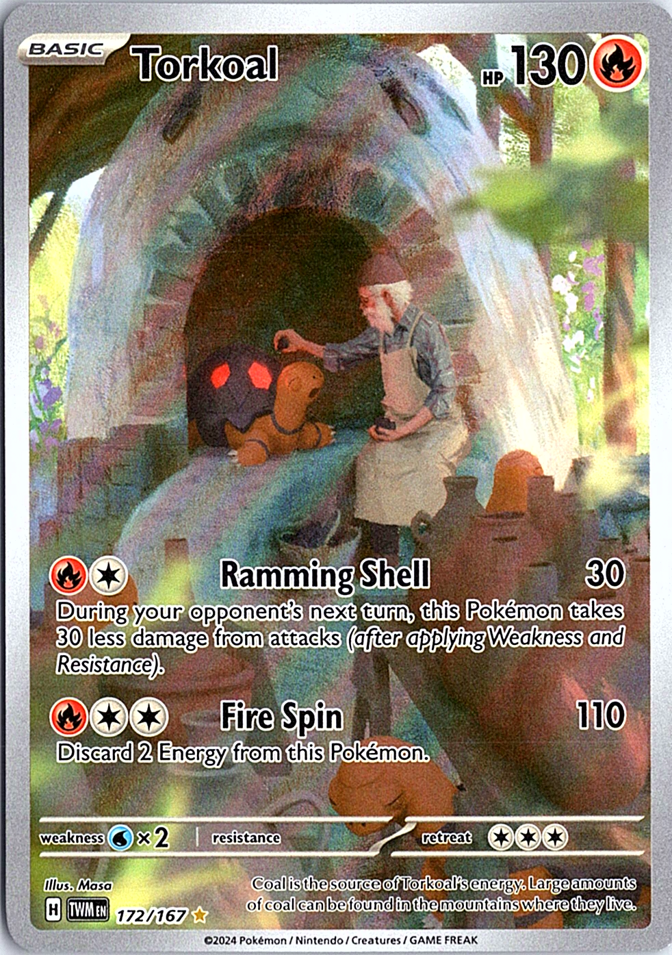 Torkoal Illustration Rare SV06: Twilight Masquerade 172/167 NM