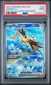 2023 Pokemon Mew En-151 #202 Zapdos Ex Special Illustration Rare PSA 9