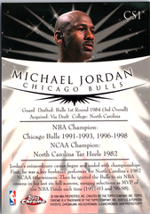 Michael Jordan Topps Chrome - Champion Spirit CS1 NM (Back)
