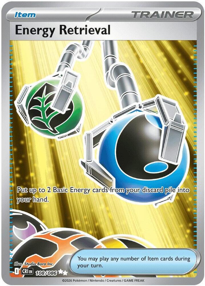 Energy Retrieval Ultra Rare ME04: Chaos Rising 108/086 NM