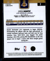 2025-26 Topps Chrome Update #2 Luka Dončić Yellow Refractor #/275