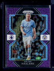 2022-23 Panini Chronicles - Prizm Premier League Purple Mojo #223 Erling Haaland