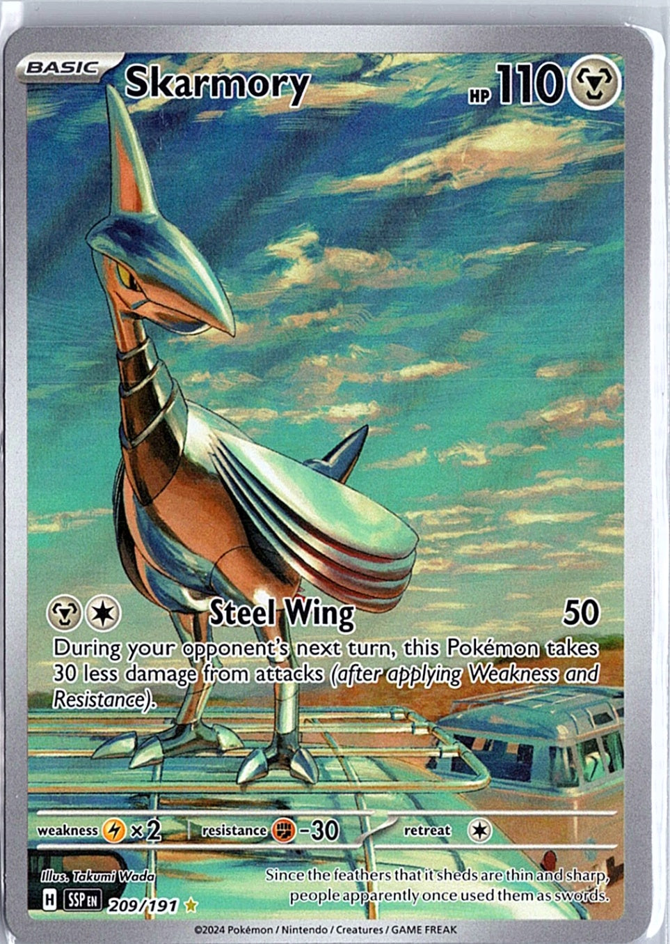 Skarmory Illustration Rare SV08: Surging Sparks 209/191 NM