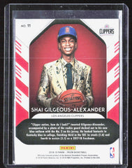 2018-19 Panini Prizm - Luck of the Lottery Shai Gilgeous-Alexander 11