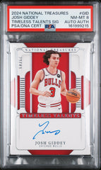 2024 Panini National Treasures Timeless Talents Signatures Josh Giddey PSA 8