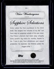 2023-24 Topps Chrome Sapphire Edition #SS-1 Victor Wembanyama Sapphire Selections RC