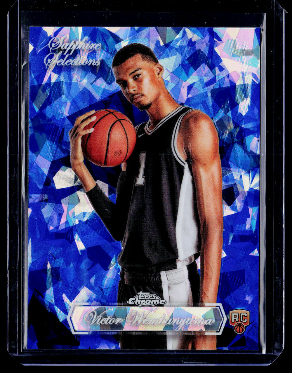 2023-24 Topps Chrome Sapphire Edition #SS-1 Victor Wembanyama Sapphire Selections RC