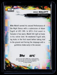 Mike Malott Topps Finest UFC - Yellow Glitter Refractors 154 NM