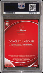 2023-24 Topps Chrome Liverpool Fc Autographs #AUXA Xabi Alonso Autograph-Gold Refractor PSA 10
