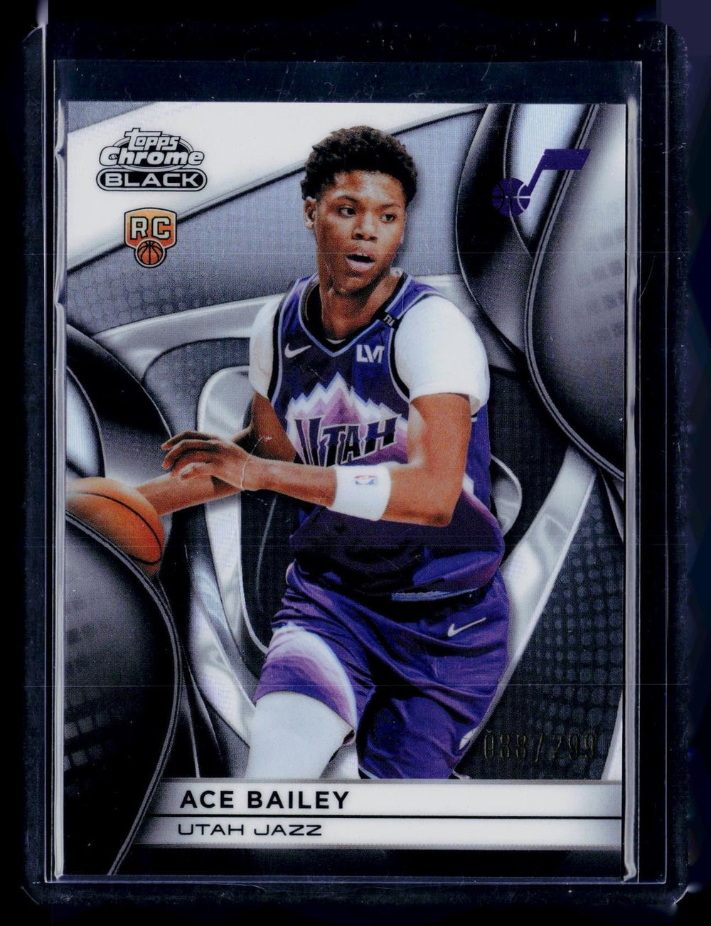 2025-26 Topps Chrome Black #103 Ace Bailey Refractor #/299