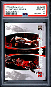 2005 Upper Deck Mj/Lj Bonus Pack #LJMJ2 M.Jordan/L.James Bonus Pack PSA 10