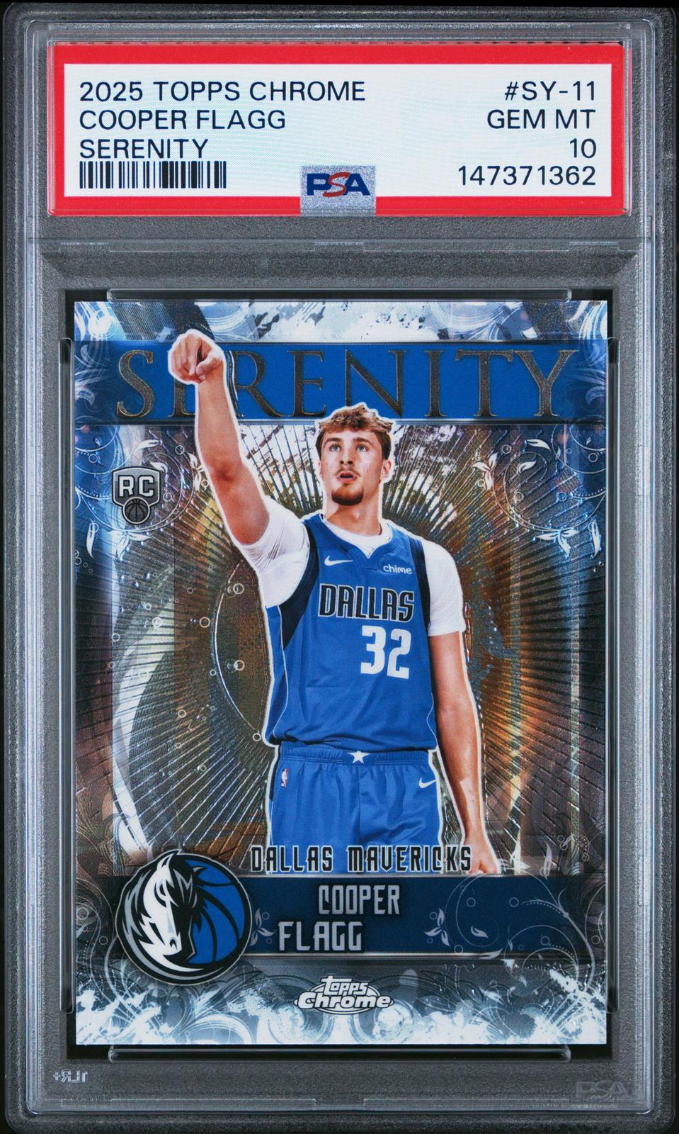 2025 Topps Chrome Serenity #SY-11 Cooper Flagg PSA 10