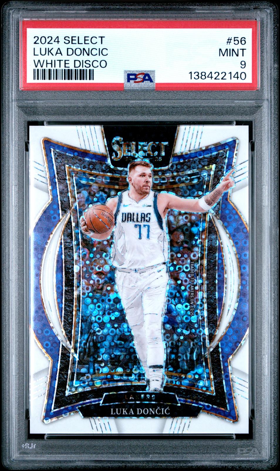 2024 Panini Select #56 Luka Doncic White Disco PSA 9