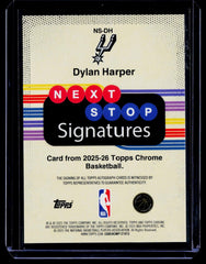 2025-26 Topps Chrome #NS-DH Dylan Harper Next Stop Signatures