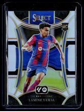 2023-24 Panini Select La Liga #136 Lamine Yamal White Silver