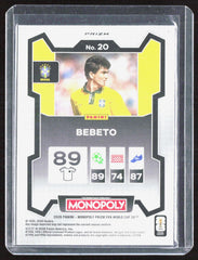 2026 Panini Prizm Monopoly FIFA World Cup - Four Corners Blue Wave Prizms Bebeto