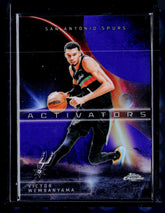 2025-26 Topps Chrome Update #AC-3 Victor Wembanyama Activators Purple Refractor #/75
