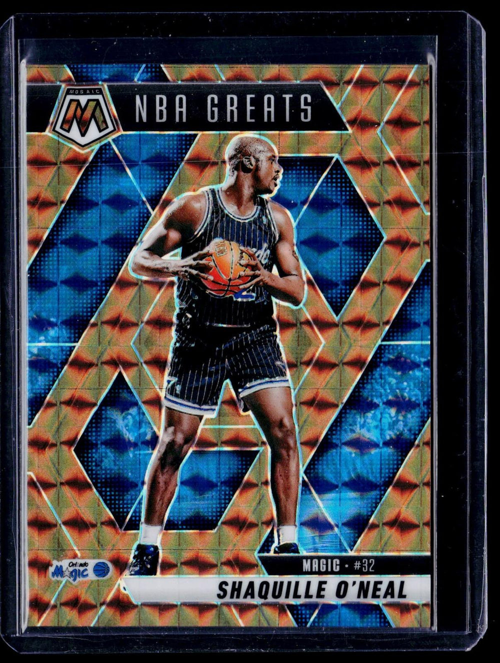 2024-25 Panini Mosaic #297 Shaquille O'Neal Bronze Mosaic #/75