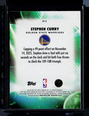 2025-26 Topps Chrome Update #ST-2 Stephen Curry Stratospheric Stars